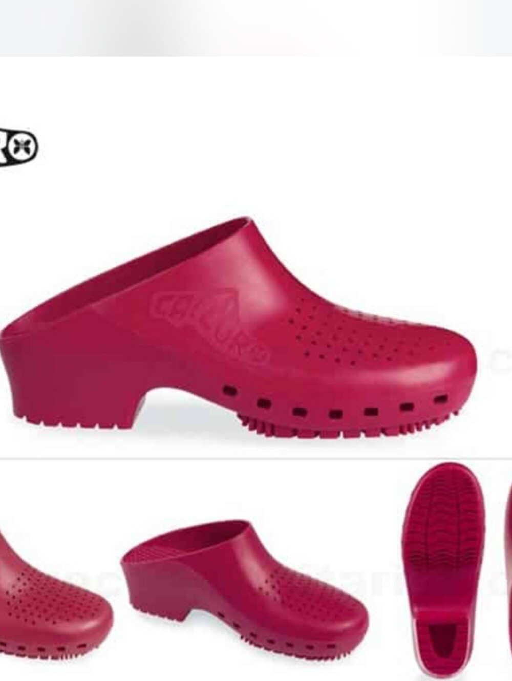 Calzuro Women's Burgundy Slip-On Clog Sandals Slip Resistant Recyclable Sz 9.5